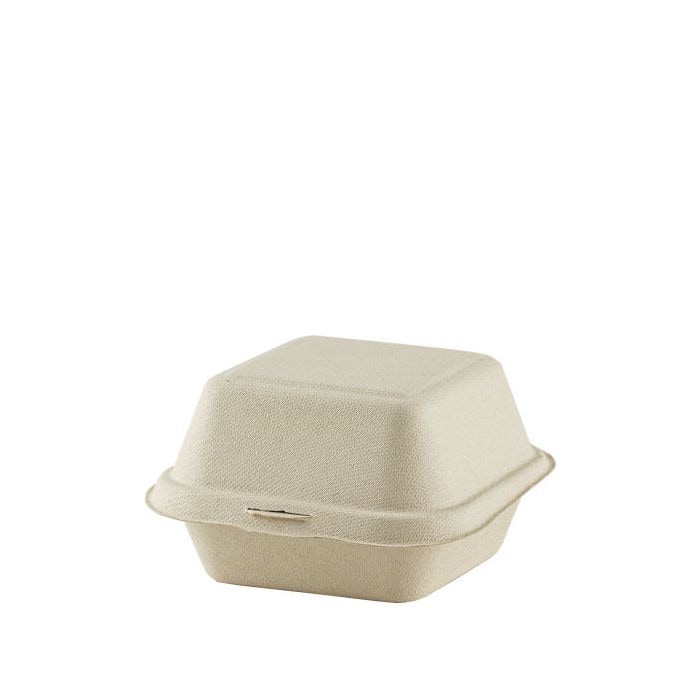 Natureko Suikerriet hamburgerbox 450ml/150x150x75mm bruin