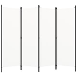 thumbnail of Décoshop26 - Paravent séparateur de pièce cloison 4 panneaux 200 x 180 cm en tissu blanc et fer DEC030838