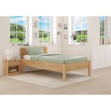 thumbnail of Metallfreies Einzelbett Esche Massivholz 120x200 Holzbett V-60.90-12K