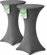 thumbnail of Stehtischhusse für Bistrotisch mit 4 verstärkten Fußlaschen elastisch Stretch OEKO-TEX zertifiziert  Ø 60-65x110-120 cm Anthrazit (5 Stück)