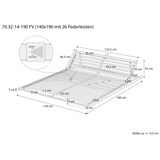 thumbnail of 70.32-14-190 FV Federholzrahmen Lattenrost 140x190 cm Kopfteil verstellbar140 x 190