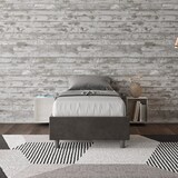 thumbnail of Letto Singolo con rete imbottito 80x200 microfibra grigio Azelia