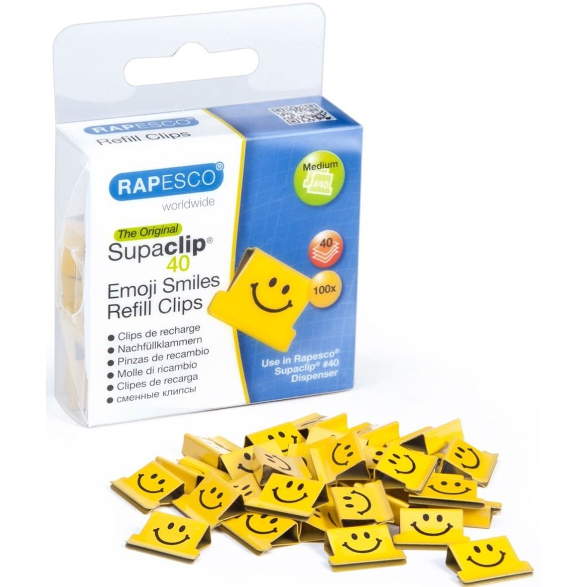 Dokumentenclips Supaclip 40 Emoji gelb VE=100 Stück