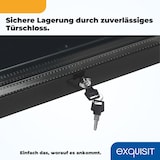 thumbnail of Exquisit Glastürkühlschrank GKS240-GT-160C schwarz | Nutzinhalt: 237 L | Türschloss | 6 Gitterablagen | Umluftventilator | Standgerät