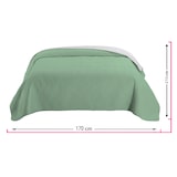 thumbnail of Tagesdecke 170x210 OEKO-TEX - grün hellgrau Microfaser-Bezug wattiert gesteppt Wende-Design XXL Sofa Couch Bett Bettüberwurf