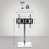 thumbnail of Tv-standaard vierkant/roestvrij staal