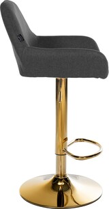 thumbnail of CHEFGASTRO 2er Set Barhocker CARTAGENA Gold Stoff HxBxT 89x51x52cm Stoff Schwarz Barstuhl