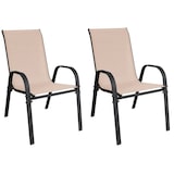 thumbnail of 2er Set Stapelsessel Gartensessel Gartenstuhl Stapelstuhl Balkon beige