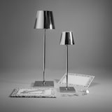 thumbnail of Poldina Pro gepolijst chroom LED-tafellamp, oplaadbaar en dimbaar met batterijduur tot 12 uur