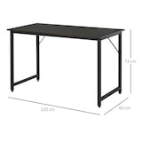 thumbnail of HOMCOM Escritorio para Hogar Oficina Mesa de Ordenador Mesa de Estudio con Pies Ajustables Mobiliario Simple de Oficina 120x60x73cm Carga 70kg