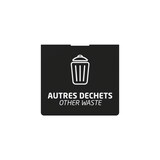 thumbnail of ROSSIGNOL Plaque signalétique de tri COLLEC autres déchets gris manganèse