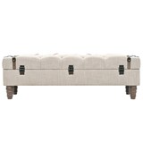 thumbnail of Helloshop26 - Aufbewahrungsbank 111 x 34 x 37 cm Massivholz und Stahl 02_0010889