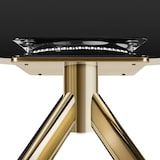 thumbnail of tectake Lot de 4 chaises pivotantes à 360° en velours rembourrées crème/or - 405696