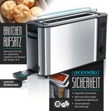 thumbnail of Arendo 2-teiliges Frühstücksset, 1000W Langschlitz Toaster für 2 Scheiben, Eierkocher SEVENCOOK, Silber