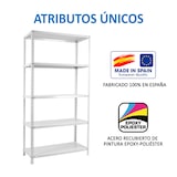 thumbnail of SimonRack Metallregal mit Schrauben 2000x1100x400 mm, 5 Böden, 75 kg Biegepunkt, Weiss - Advantage