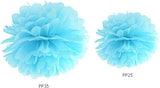 thumbnail of 100x Papierpompons, blau, 25cm