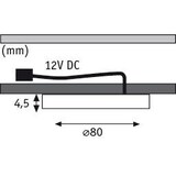 thumbnail of Paulmann LED Unterschrankleuchte Leaf 3x3,6W 80mm 3x260lm 230/12V rund Alu gebürstet 93562