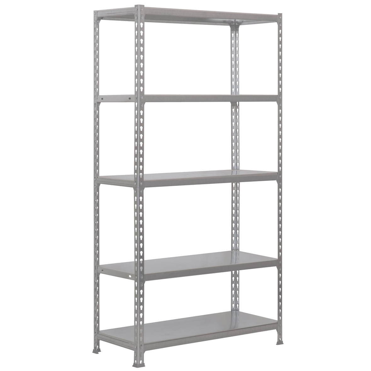 SimonRack Metallregal, 1800x900x500 mm, 5 Ebenen, Metallboden, 180 kg Biegepunkt, Grau - Simonclick