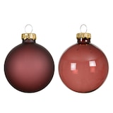 thumbnail of 6 Weihnachtskugeln Glas 6cm matt & glänzend Christbaumkugeln Weihnachtsbaumkugeln Christbaumschmuck Weihnachtsbaumschmuck Weihnachten Kastanienbraun
