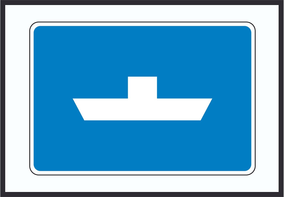 Frei fahrende Fähre Symbol A2 (420x594mm)