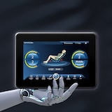 thumbnail of 4D Ganzkörper Massagesessel, Mit Heizfunktion, Tiefenmassage, für den ganzen Körper geeignet, Bluetooth SL Schienen Schwarz L155xB76xH116cm /G6Hei/