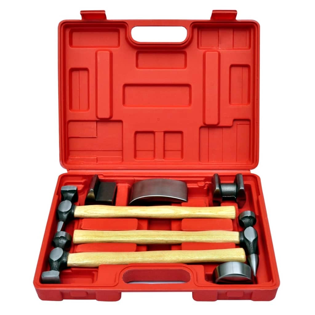 vidaXL 7-tlg. Karosserie-Ausbeulset Ausbeulhammer Dellen-Reparatur-Set