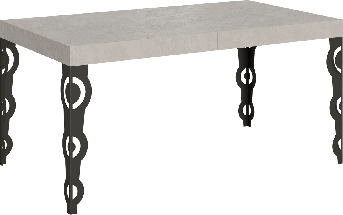 Karamay Kaschmir Ausziehtisch 160/420x90 cm mit anthrazitfarbenen Beinen