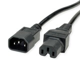 thumbnail of VALUE Netzkabel IEC320/C14 Stecker - C15 Buchse, H05RN-F, schwarz, 0,5 m