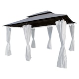 thumbnail of Ersatzdach Pavillon 4x3m wasserdicht Gartenpavillon Doppeldach steingrau : Steingrau