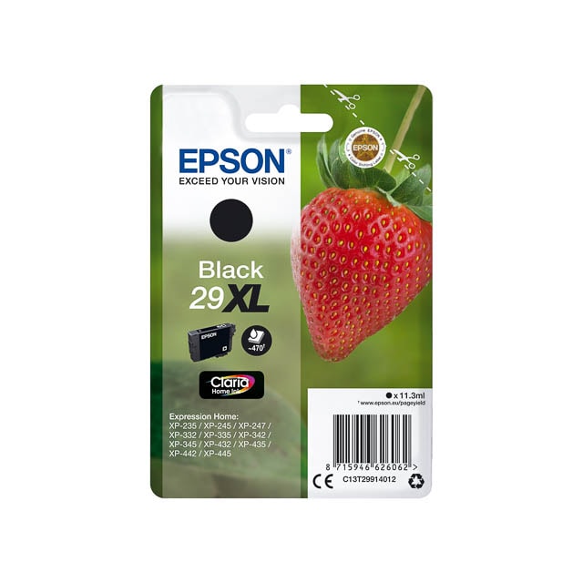 EPSON Cartouche Jet d'Encre Claria Home Noir XL ''Fraise'' 29 (T2991) - C13T29914012