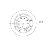 thumbnail of Giemme Spoleto - Termómetro profissional em aço inoxidável para fornos a lenha e barbecues 50 – 430 °C