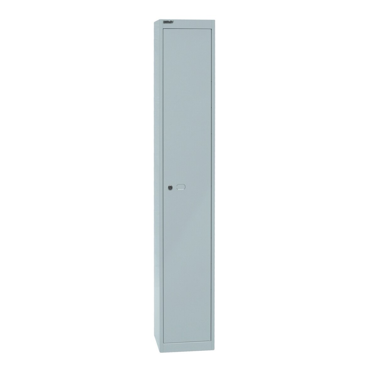 Bisley Garderobenschrank Office mit Schloss aus Stahlblech, 1 Fach mit Hutboden & Kleiderstange - Kleiderspind abschließbar, Spind Tiefe: 30,5 cm -