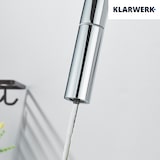 thumbnail of Jana | Grifo extensible de 3 vías premium cromado brillo | Grifo de osmosis acero inoxidable cocina 360 grados | filtro 3 conexiones arco alto