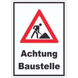 thumbnail of Achtung Baustelle Aufkleber Arbeitsstelle A7 (74x105mm)