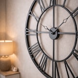 thumbnail of Relógio de Parede Redondo Vintage em Metal Ø 69 cm Preto