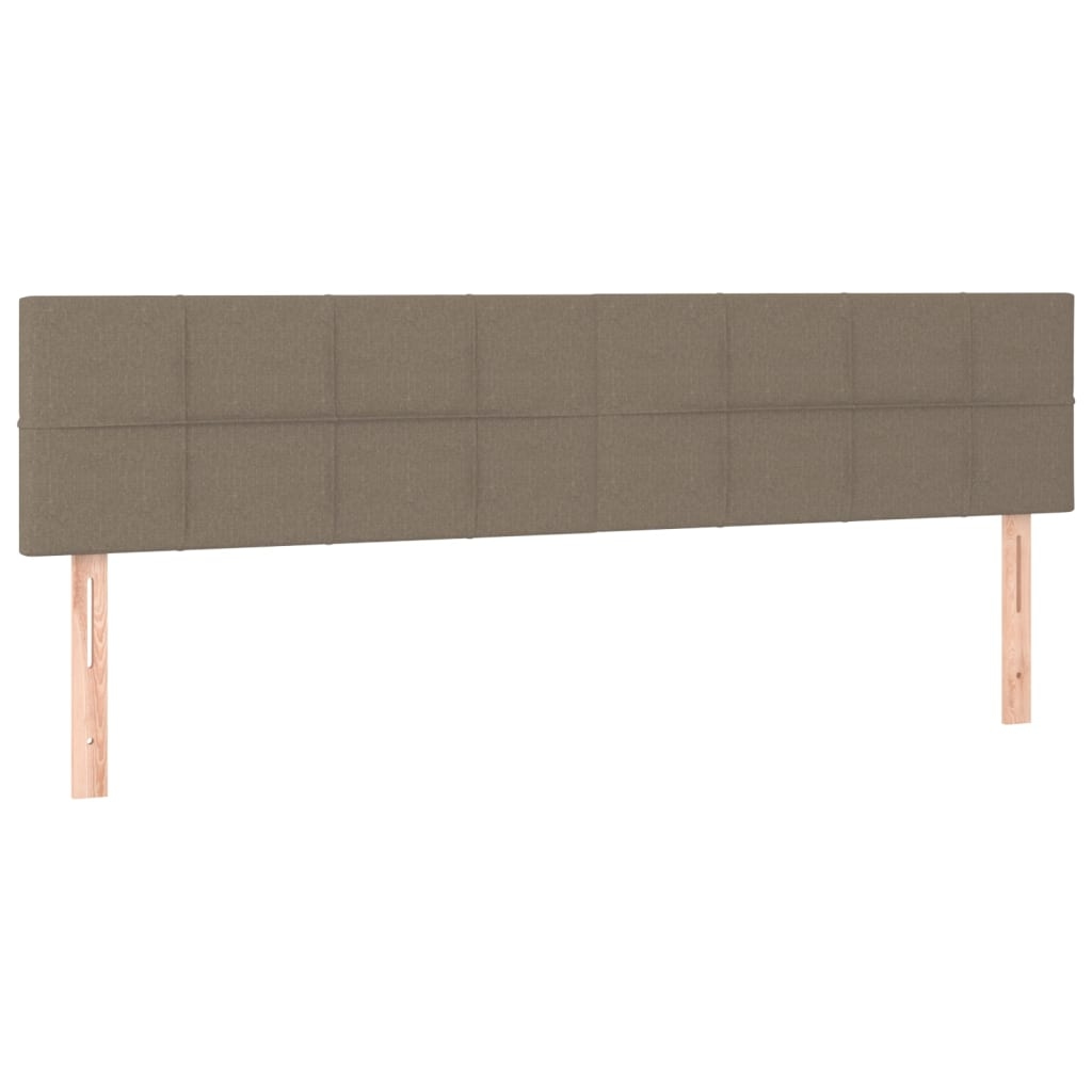 vidaXL Kopfteile 2 Stk. Taupe 90x5x78/88 cm Stoff