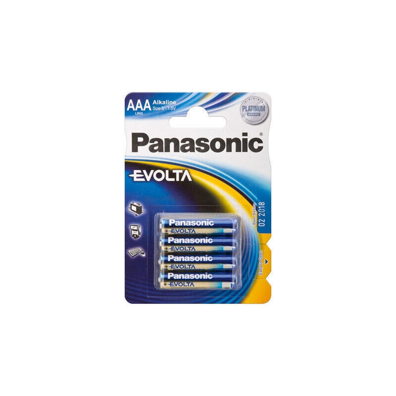 Panasonic evolta platina aaa lr03ege/4bp, blister 4 peças