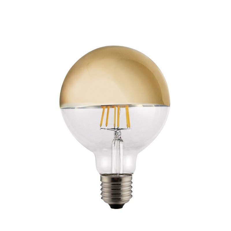Bombilla LED medio espejo G95 Oro 6W
