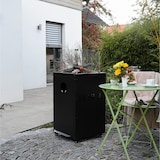 thumbnail of Heizstrahler FUEGO Gasheizstrahler Terrasse Terrassenfeuer Feuerstelle Heizpilz 8kW mit Rollen in schwarz