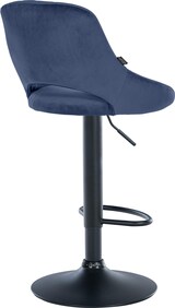 thumbnail of CHEFGASTRO Barhocker NIAGARA Samt Schwarz HxBxT 85x47x48cm Samt Blau Barstuhl