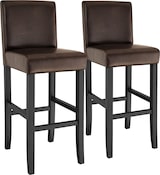thumbnail of tectake Barhocker aus Kunstleder - 2er Set braun