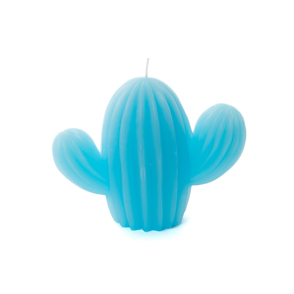 Bougie cactus bleu x6 -  Autre forme Cire Amadeus 13.00x5.50 cm