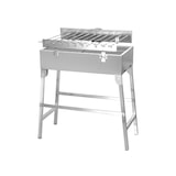 thumbnail of METRO PROFESSIONAL Holzkohlegrill Zondaro, 58 x 31 cm, mit drehbares Spießsystem, Edelstahl, silber