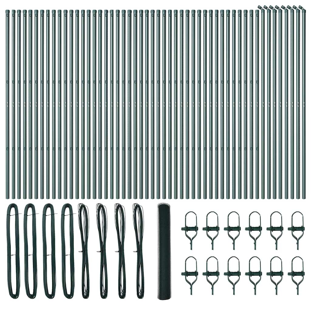 vidaXL Zaunpfosten Grün 100 x 1,2 m (13 mm Maschenabstand)