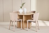 thumbnail of Strada Essgruppe Ausziehtisch Ø120cm, 170cm und 4 Stühle whitewash, beige.