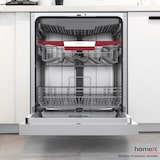 thumbnail of homeX Geschirrspüler 60 cm, Einbau Spülmaschine teilintegrierbar - 14 Maßgedecke, 7 Programme, AquaStop, DWSI601444C