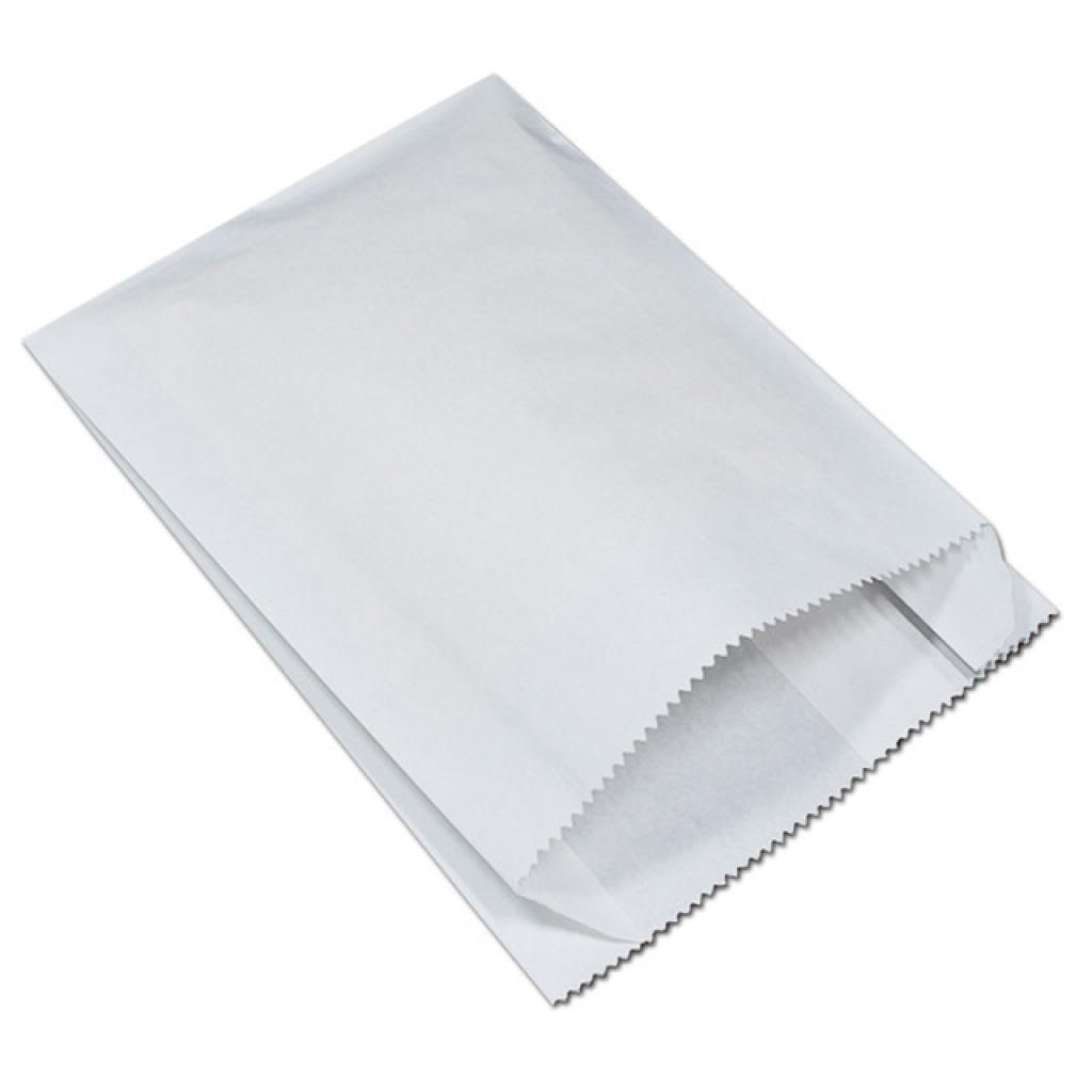 Firplast Pochette frite blanche ingraissable en papier kraft 110mm x 35mm x 130mm (x3600)