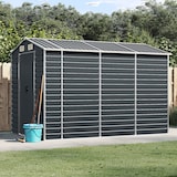 thumbnail of Abri de jardin anthracite 191x300x198 cm acier galvanisé Modèle AbriTilleul 104