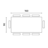 thumbnail of Bridge - Fester Tisch (160 x 90 cm) aus schwarzem Eichenfurnier