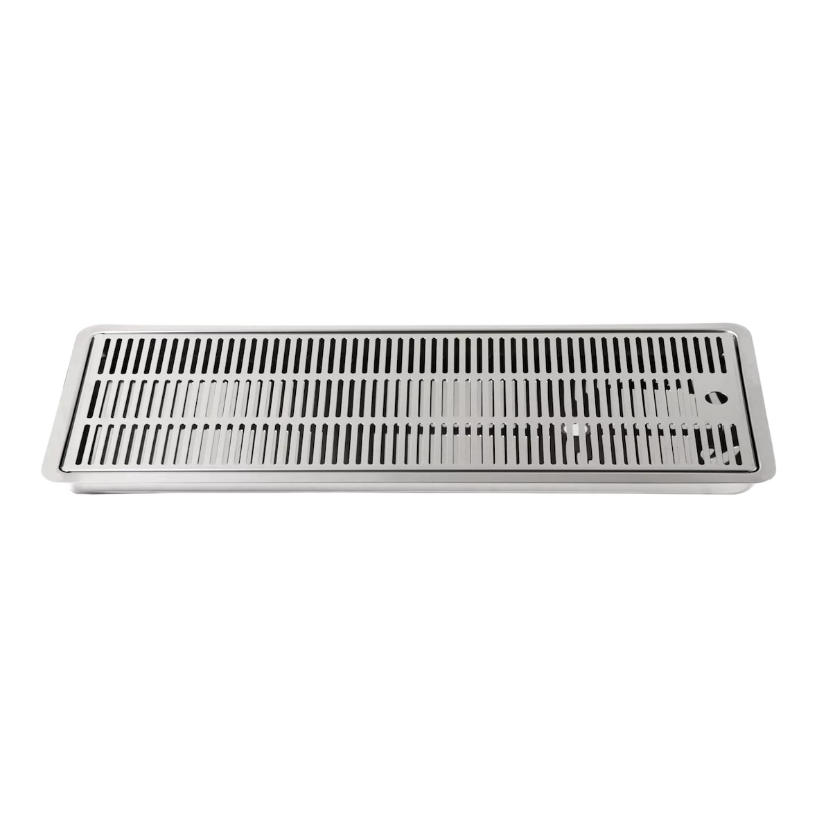 BieTal® Tropfschale Tropfkasten Edelstahl 40x22cm Einlass Einbau Ablauf seitlich